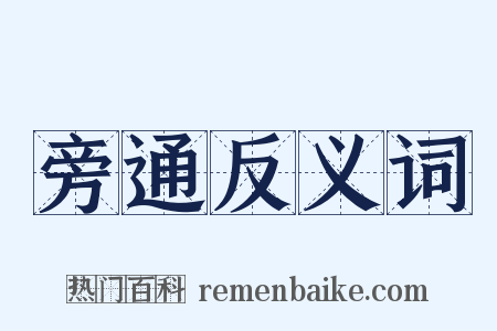 旁通反义词是什么意思的图片